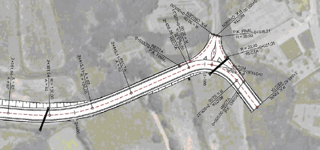 Proyecto de mejora de la carretera de acceso a Grisel. Zaragoza. grisel2