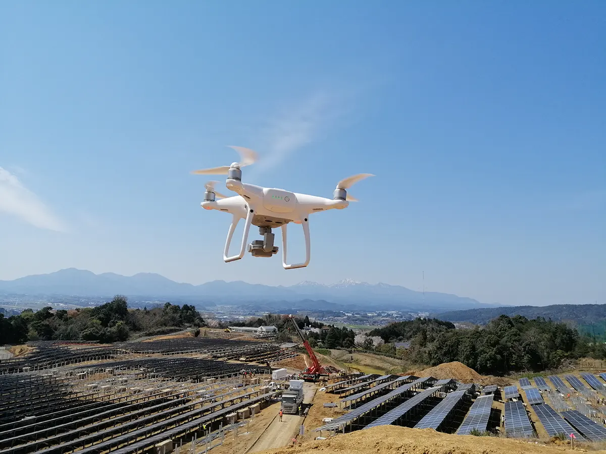 RPAS servicios de fotogrametría en planta fotovoltaica en japón