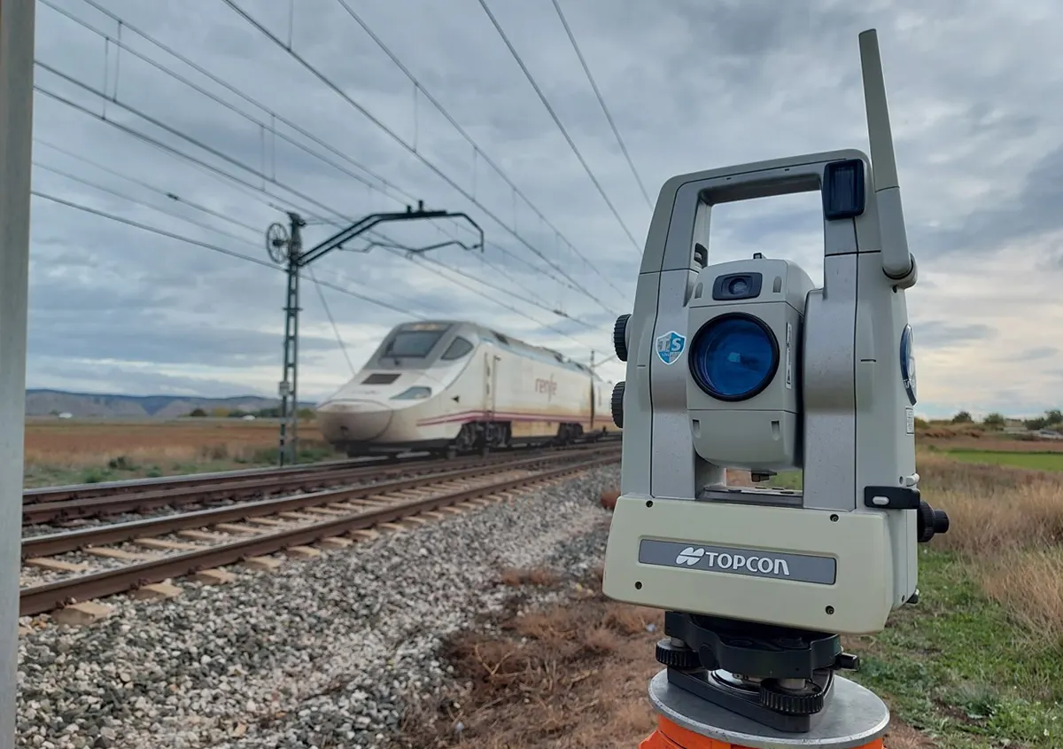 Topografía topografía en control ferroviario de la línea de alta velocidad de adif en zaragoza